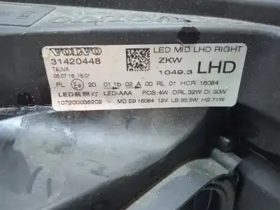 Gebrauchtes Autoersatzteil linker scheinwerfer zum volvo v40 fastback (525) d2 oem-iam-referenzen   