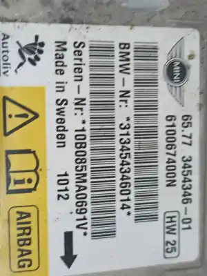 Peça sobressalente para automóvel em segunda mão kit airbag por mini mini (r56) cooper d referências oem iam 2755735  