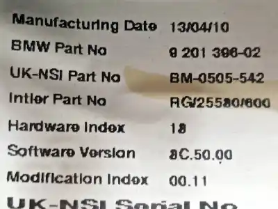 Peça sobressalente para automóvel em segunda mão quadrante por mini mini (r56) cooper d referências oem iam 9201396  