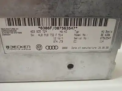 Автозапчасти б/у электронный модуль за audi q7 (4l) v6 3.0 tdi (176kw) ambiente ссылки oem iam 4e0035729  