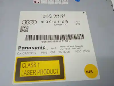 Автозапчасти б/у аудиосистема / радио cd за audi q7 (4l) v6 3.0 tdi (176kw) ambiente ссылки oem iam 4l0910110b  