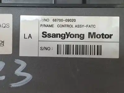 Second-hand car spare part climate control for ssangyong kyron 200 xdi premium 4wd oem iam references 6870009020  