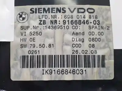 Peça sobressalente para automóvel em segunda mão quadrante por bmw serie 3 berlina (e90) 320d referências oem iam 698014818  bmw serie 3 e90