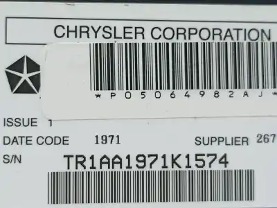 Second-hand car spare part electronic module for lancia thema platinum oem iam references p05064982aj  