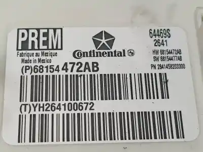 Second-hand car spare part electronic module for lancia thema platinum oem iam references 68154472ab  