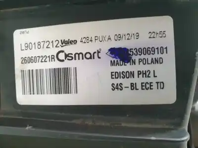 Second-hand car spare part left headlight for smart forfour electric drive (453.091) oem iam references a4539066802  