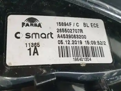 Second-hand car spare part right tailgate light for smart forfour electric drive (453.091) oem iam references a4539063200  