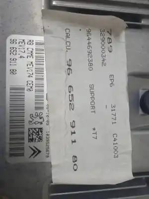 Second-hand car spare part ecu engine control for peugeot 308 confort oem iam references 9665291180  