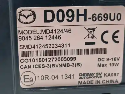 Second-hand car spare part electronic module for mazda 6 lim. (gh) (.2012->) luxury oem iam references d09h669u0  