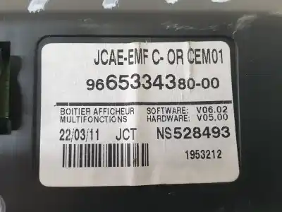 Second-hand car spare part multifunction display for peugeot 508 active oem iam references 966533438000  