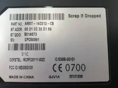 Second-hand car spare part electronic module for ford focus lim. (cb8) trend oem iam references am5t14d212cb  