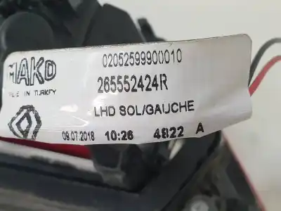 Автозапчастина б/у внутрішній лівий задній ліхар для renault clio iv business посилання на oem iam 265552424r  