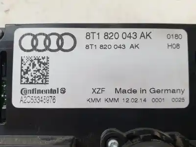 Автозапчастина б/у клімат-контроль для audi a5 coupe (8t) 2.0 tfsi quattro (155kw) посилання на oem iam 8t1820043ak  