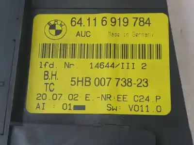 Second-hand car spare part climate control for bmw serie 3 compact (e46) 316ti oem iam references 6919784  