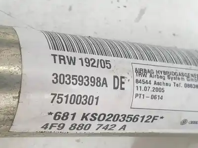 Автозапчастина б/у передня права подушка безпеки для audi a6 avant (4f5) 3.0 v6 24v tdi посилання на oem iam 30359398a   Автозапчастина б/у передня права подушка безпеки для audi a6 avant (4f5) 3.0 v6 24v tdi посилання на oem iam 30359398a