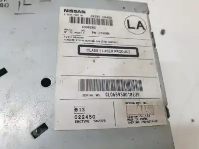 Second-hand car spare part audio system / radio cd for nissan navara pick-up (d40m) doble cab se 4x4 oem iam references 28185eb400  