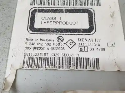 Автозапчасти б/у аудиосистема / радио cd за renault kangoo (f/kc0) authentique ссылки oem iam 281112231r  