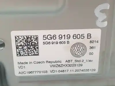İkinci el araba yedek parçası çok fonksiyonlu ekran için volkswagen t-roc (d11) style oem iam referansları 5g6919605b  