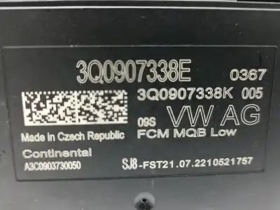 Автозапчастина б/у електронний модуль для audi q2 (gag) 30 tdi básico посилання на oem iam 3q0907338e  