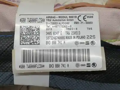 Автозапчастина б/у передня ліва подушка безопасности для audi a1 (8x) ambition посилання на oem iam 8x3880741a  