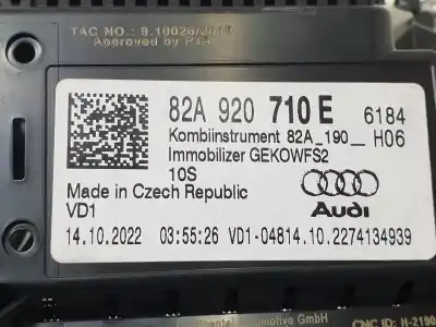 Автозапчасти б/у приборная доска за audi a1 sportback (gba) 30 tfsi ссылки oem iam 82a920710e  