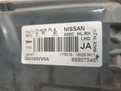 Peça sobressalente para automóvel em segunda mão farol / farolim direito por nissan note (e12) 1.5 dci referências oem iam 260103vv0a  
