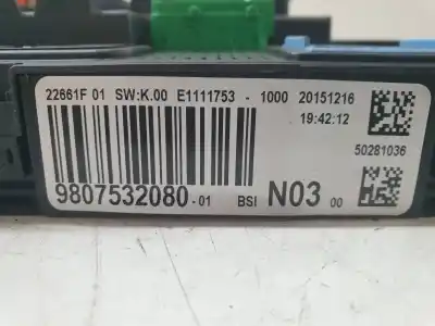 Second-hand car spare part fuse box unit for citroen c4 cactus feel edition oem iam references 9807532080  