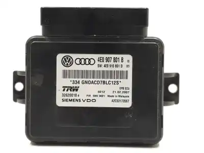 Pièce détachée automobile d'occasion module électronique pour audi a8 (4e2) 3.0 v6 24v tdi références oem iam 4e0907801b, 4e0910801d  a2c53173567