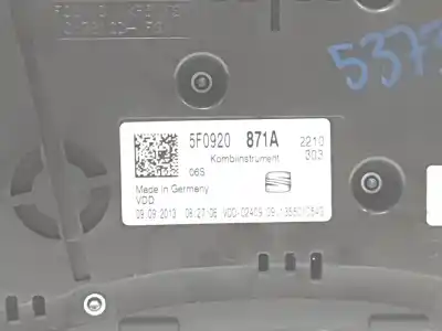 Second-hand car spare part dashboard for seat leon (5f1) 1.6 tdi oem iam references 5f0920871a  