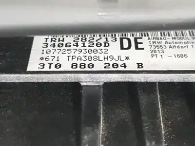 Pezzo di ricambio per auto di seconda mano kit airbag per skoda superb ii ranchera familiar (3t5) 2.0 tdi 16v 4x4 riferimenti oem iam 3t1857007e  