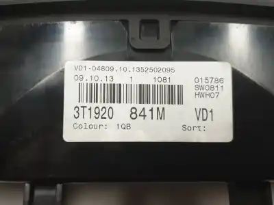 Second-hand car spare part dashboard for skoda superb ii ranchera familiar (3t5) 2.0 tdi 16v 4x4 oem iam references 3t1920841m  3t1920841m