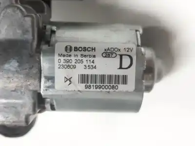 Автозапчастина б/у двигатель заднього склоочисника для citroen c3 aircross ii (2r_, 2c_) 1.2 puretech 110 (2rhnzb, 2rhnzw, 2rhnpx, 2rhnpj) посилання на oem iam 0390205114  9819900080