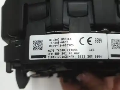 Автозапчасти б/у комплект подушки безопасности за seat leon (5f1) 1.6 tdi ссылки oem iam 5f1857003m  6f0880201ag