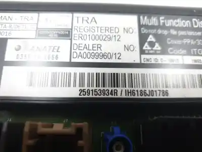 Peça sobressalente para automóvel em segunda mão display gps / multimídia por renault kangoo express (fw0/1_) 1.5 dci 75 (fw07, fw10, fw04) referências oem iam 259153934r  