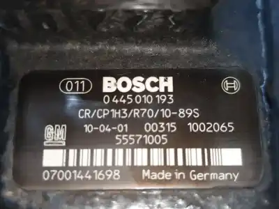 İkinci el araba yedek parçası enjeksiyon pompasi için opel astra j (p10) 2.0 cdti (68) oem iam referansları 0445010193  07001441698