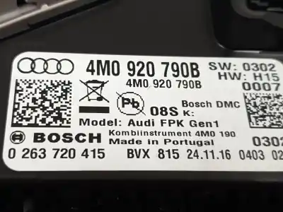 Second-hand car spare part dashboard for audi q7 (4mb, 4mg) sq7 quattro oem iam references 4m0920790b  