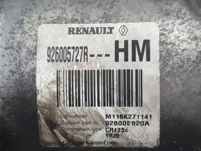 Pezzo di ricambio per auto di seconda mano compressore aria condizionata per dacia lodgy (js_) 1.2 tce (jsay, jsm0) riferimenti oem iam 926005727r  