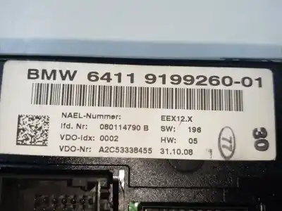 Peça sobressalente para automóvel em segunda mão comando de sofagem (chauffage / ar condicionado)  por bmw 3 touring (e91) 330 d referências oem iam 64119199260  