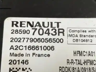Автозапчастина б/у електронний модуль для renault captur i (j5_, h5_) 1.3 tce 130 (j5nj, j5ne) посилання на oem iam 285907043r  