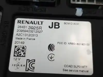 Автозапчастина б/у електронний модуль для renault captur i (j5_, h5_) 1.3 tce 130 (j5nj, j5ne) посилання на oem iam 284b13925r  