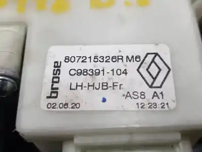 Автозапчастина б/у регулятор вікна передній лівий для renault captur i (j5_, h5_) 1.3 tce 130 (j5nj, j5ne) посилання на oem iam 807215326r  