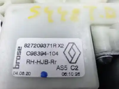 Peça sobressalente para automóvel em segunda mão elevador de vidros traseiro direito por renault captur i (j5_, h5_) 1.3 tce 130 (j5nj, j5ne) referências oem iam 827209371r  