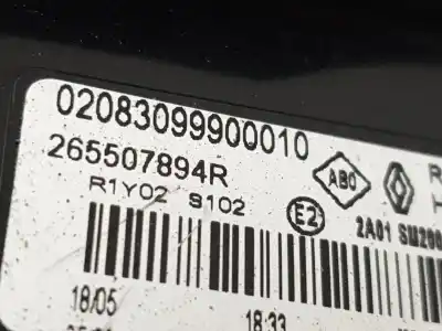 Автозапчастина б/у правий ліхтар для renault captur i (j5_, h5_) 1.3 tce 130 (j5nj, j5ne) посилання на oem iam 265507894r  