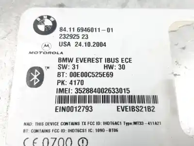 Pezzo di ricambio per auto di seconda mano modulo elettronico per bmw x5 (e53) 3.0 d riferimenti oem iam 84116946011  