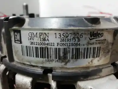 Автозапчастина б/у генератор для opel mokka x selective start/stop посилання на oem iam 13597226 2619573b 13597226