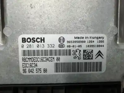 Peça sobressalente para automóvel em segunda mão centralina de motor uce por peugeot 308 confort referências oem iam 0281013332 9653958980 9664257580
