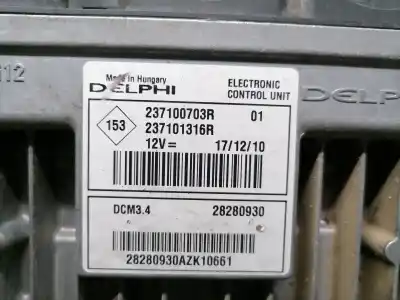 Second-hand car spare part ecu engine control for dacia duster ambiance 4x2 oem iam references 237101316r  237100703r
