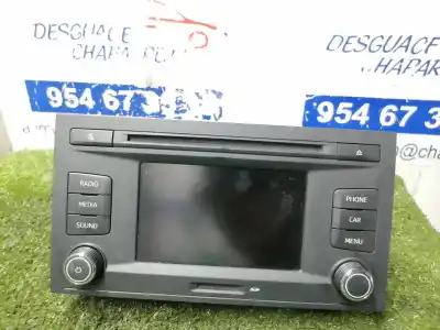 Second-hand car spare part audio system / radio cd for seat leon (5f1) i-tech oem iam references 5f0035869a