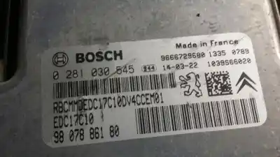 Second-hand car spare part ecu engine control for citroen c3 business oem iam references 9807886180  