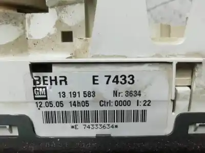 İkinci el araba yedek parçası isitma / klima kontrolü için opel meriva blue line oem iam referansları 13191583  13191583